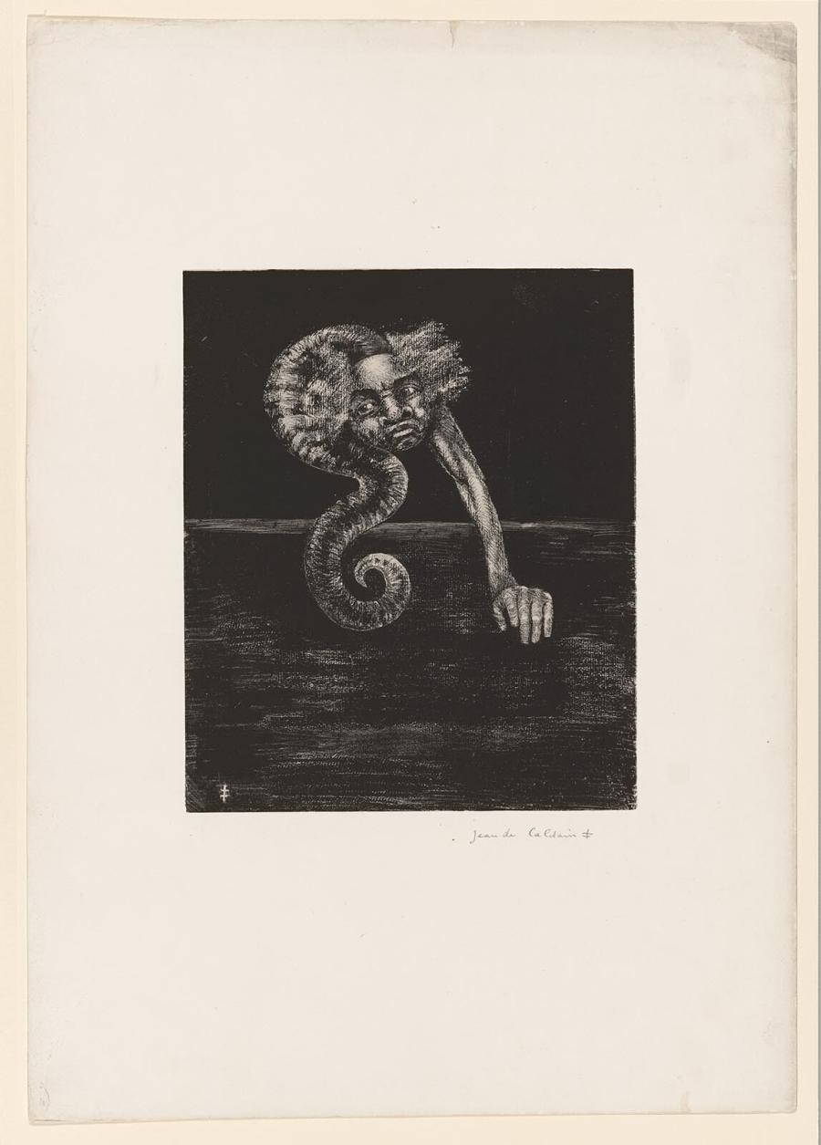 Vision of a monstrosity with an arm and a tail