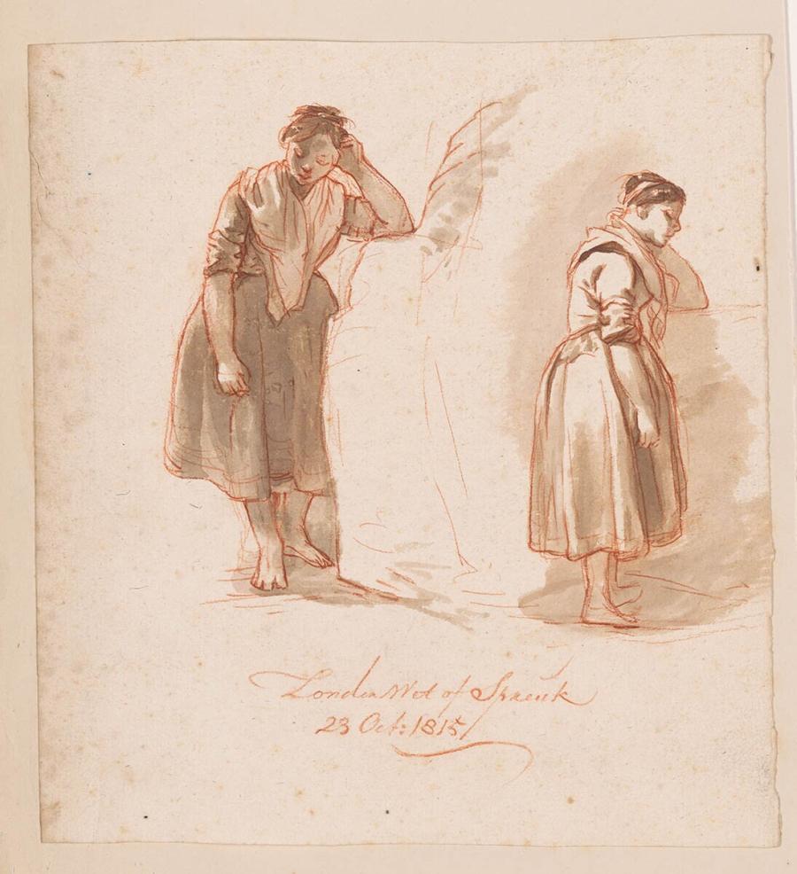 Two Studies of a Standing Woman