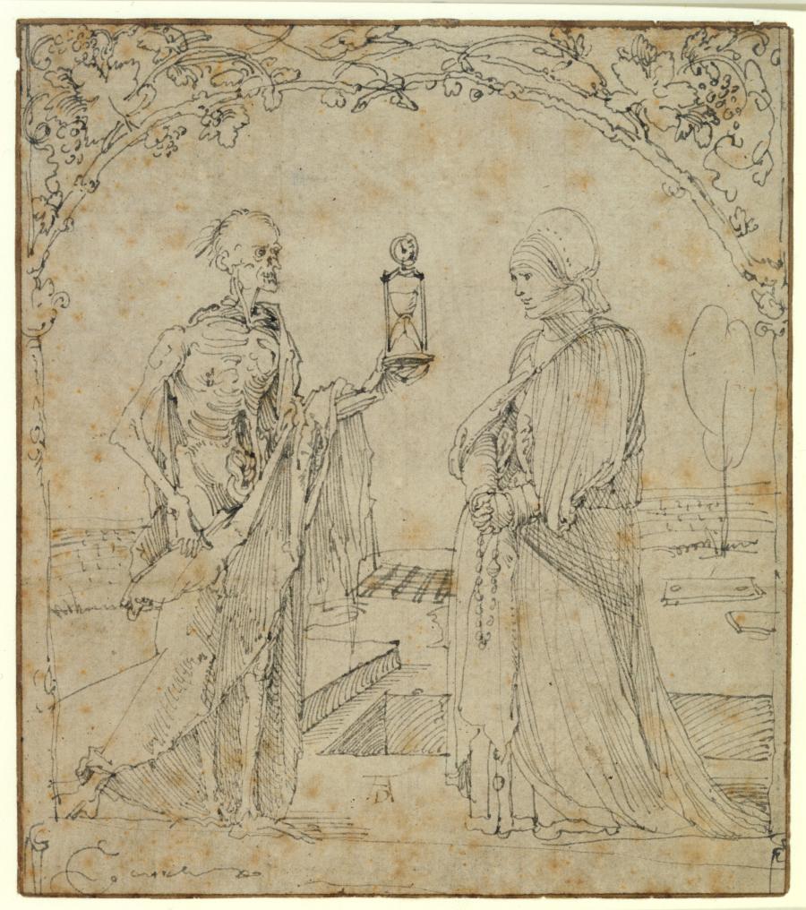 Death approaches a young woman
