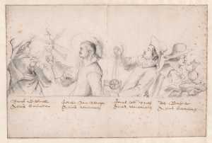 portraits-of-four-bentvueghels-jacob-de-waell-alias-caualler-peter-van-wtrecht-alias-wintmoolen-jacob-wt-den-haech-alias-watermoolen-den-berbier-alias-biervliech