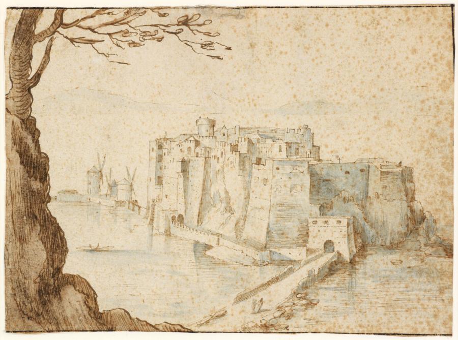 View of the Castell dell'Ovo near Napels