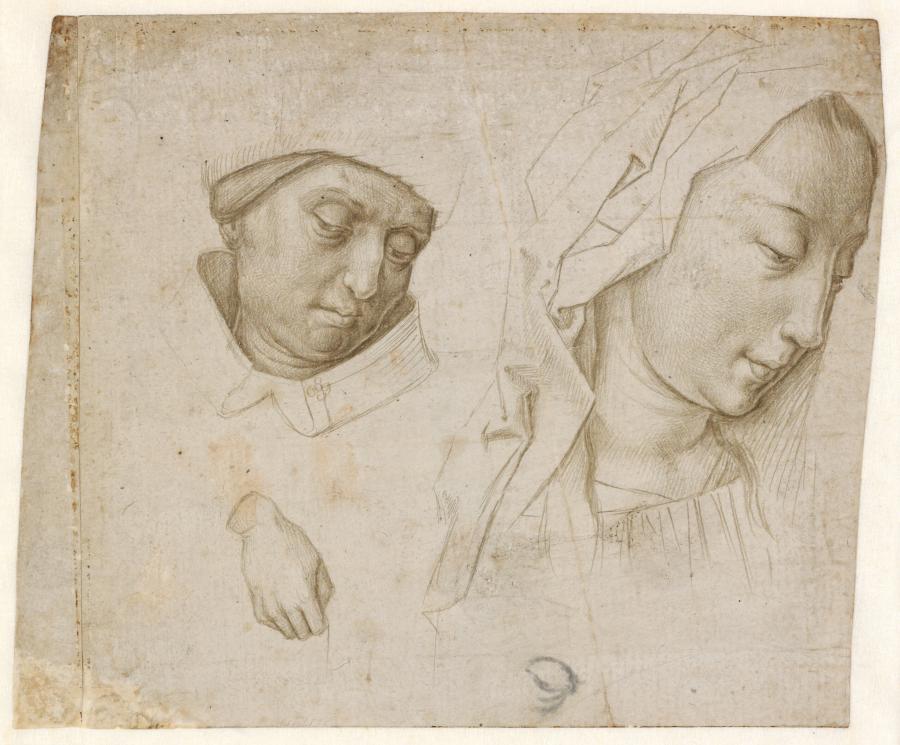 Studies of a Man's Head, a Woman's Head, a Hand and an Eye