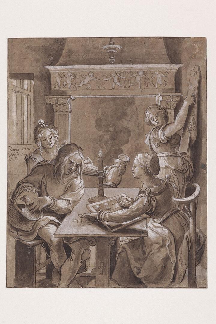 Inn Scene with a Board Game