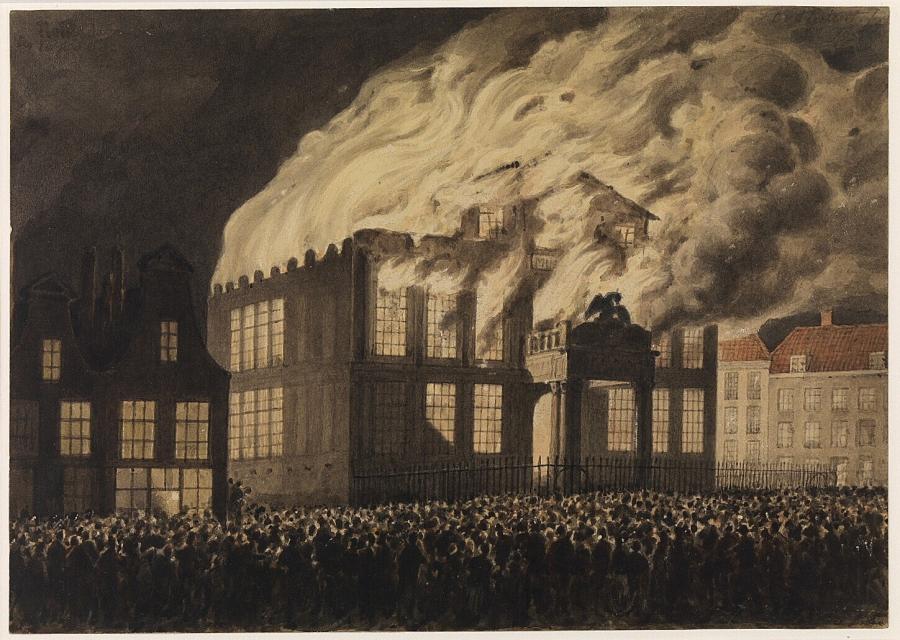 De verwoestende brand van het Schielandshuis in 1864