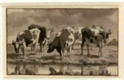 Cow Standing in a Pasture near a Ditch (Study from a Series of Twelve Sheets)
