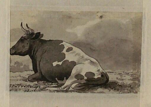 Cow Lying in a Pasture (Study from a Series of Twelve Sheets)
