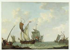 riviergezicht-met-schepen-bij-een-haven
