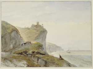 view-along-the-northern-french-coast-with-a-fortress-on-a-high-cliff
