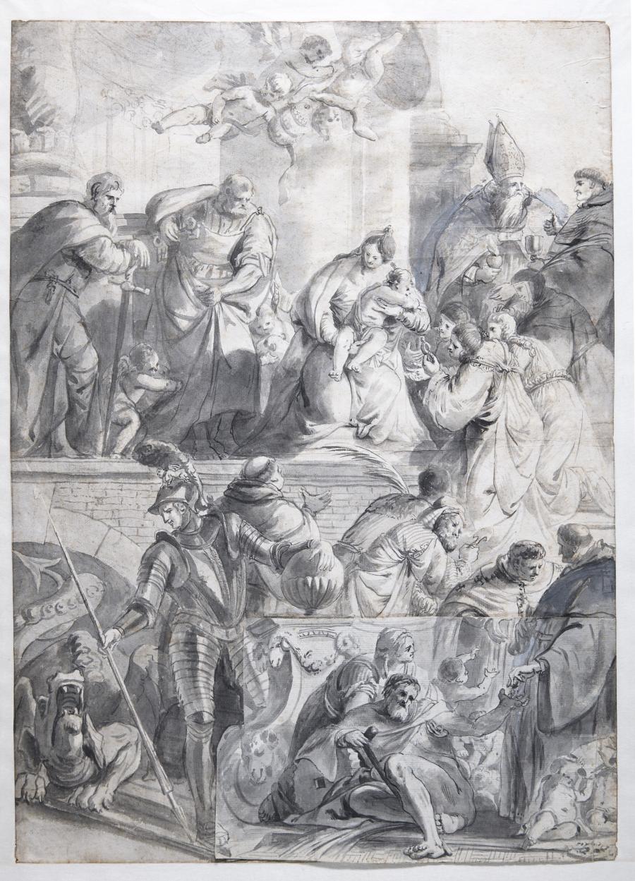 Virgin and Child Worshipped by Saints
