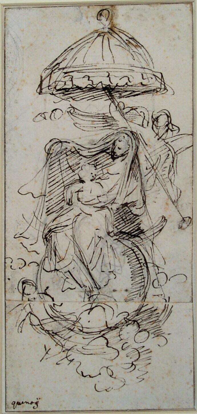 Mary with Christ-Child under a Baldachin