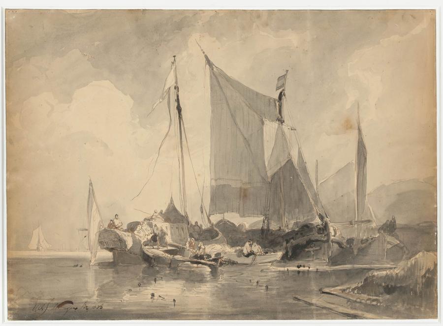 Ships Moored at a Quay