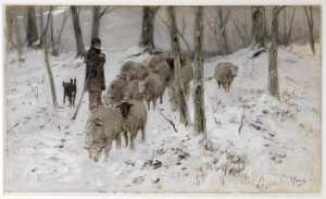 winterlandschap-met-schaapskudde