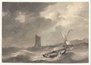 zeilboot-in-een-storm-op-zee-met-vuurtoren