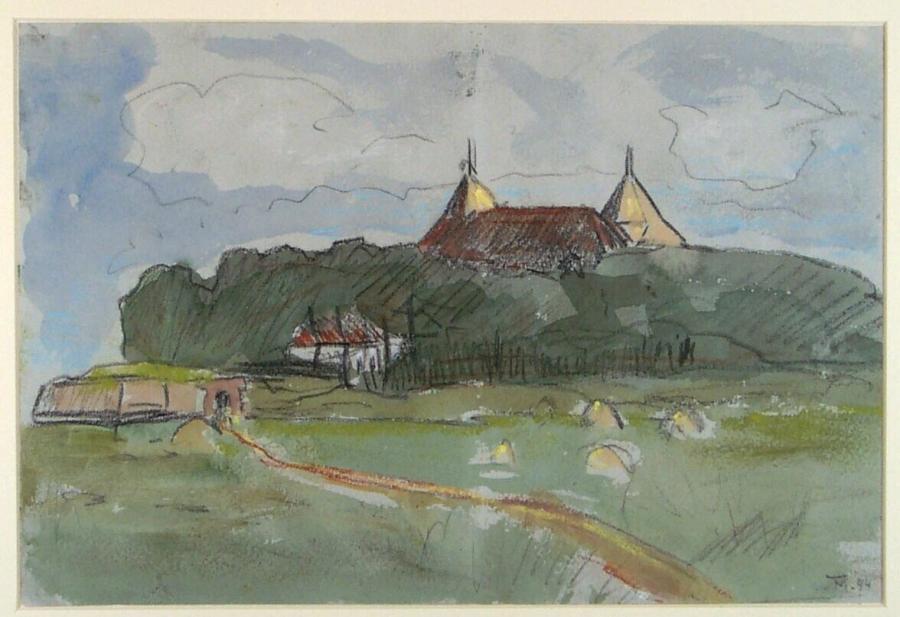 View of Loevestein Castle (Gelderland Province)