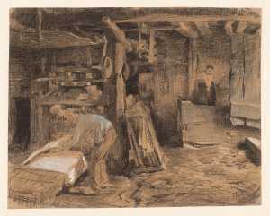 papierscheppen-in-de-papiermolens-van-apeldoorn-legger-aan-het-werk-bij-de-pers