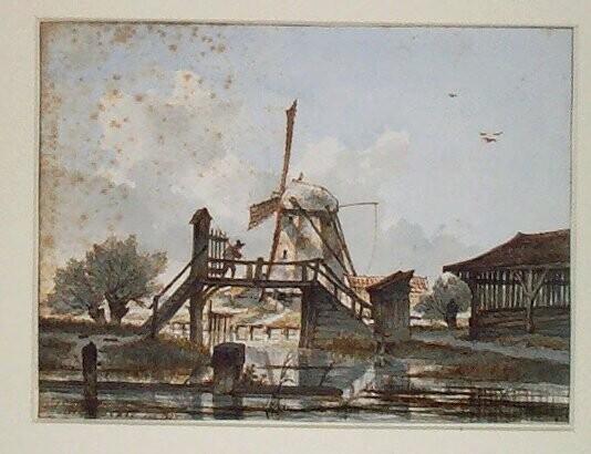 Landscape with Windmill and Bridge near Amsterdam