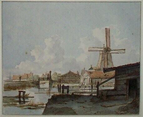 Landscape with a Windmill and Barns near Amsterdam
