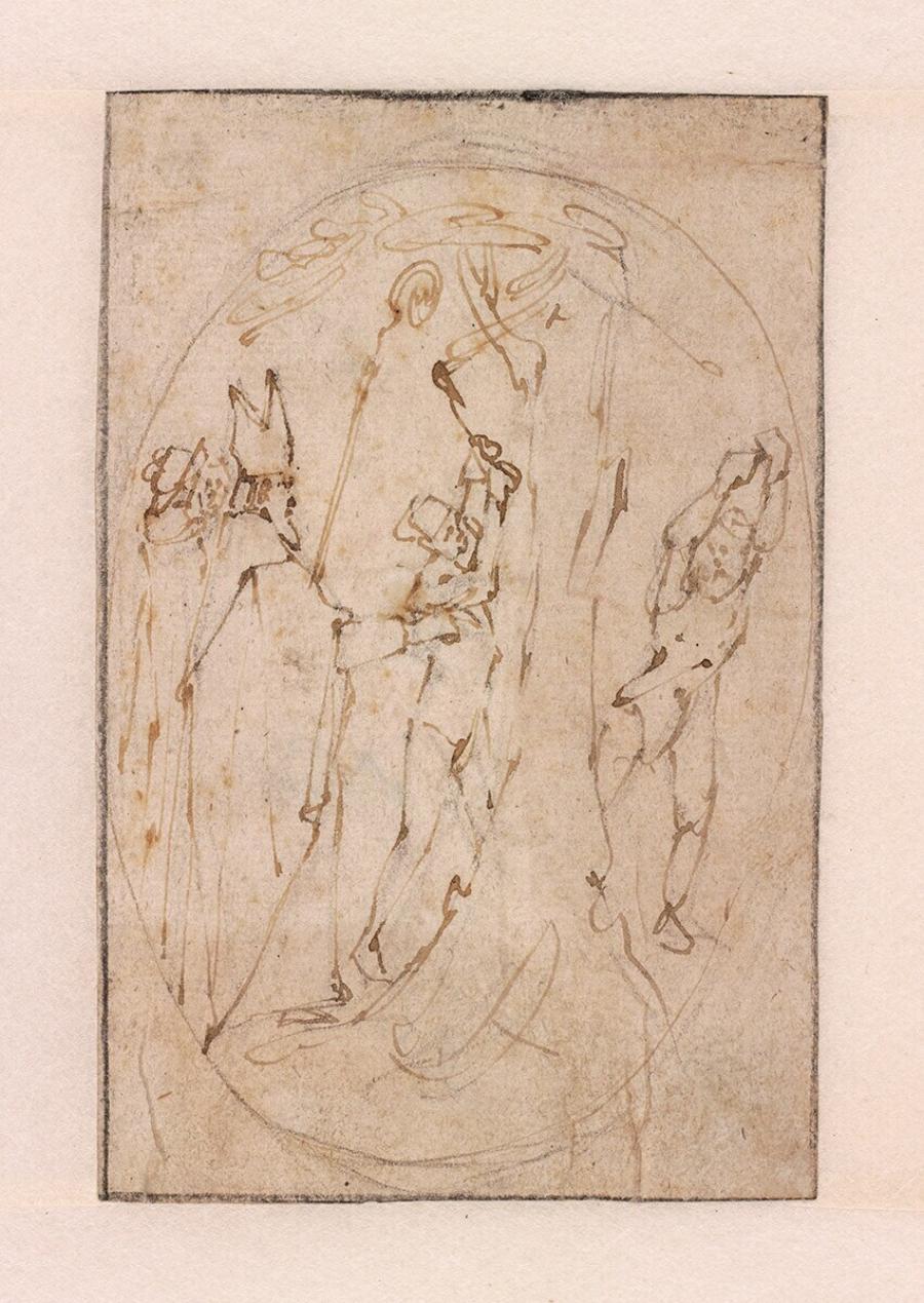 St Nicholas Oversees the Felling of the Sacred Tree to Expel the Demons