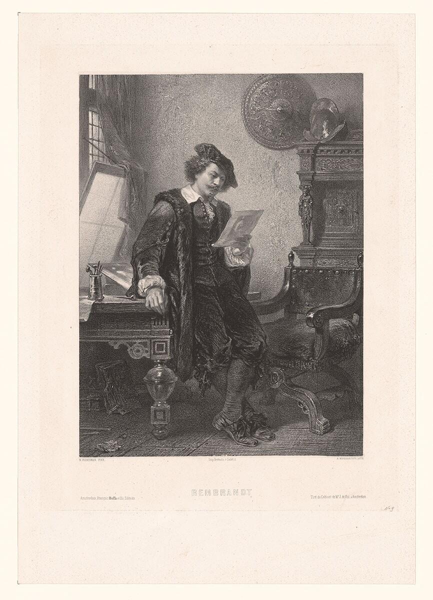 Rembrandt in his workshop