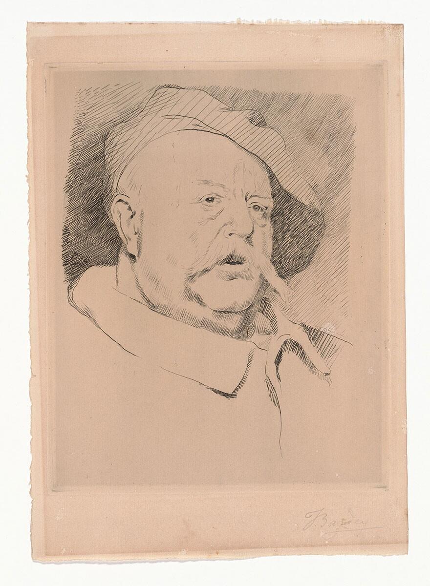Portret van man met een baret