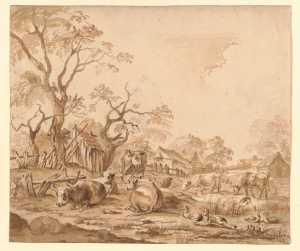 dutch-landscape-with-cows-and-ducks-and-farms-in-the-background