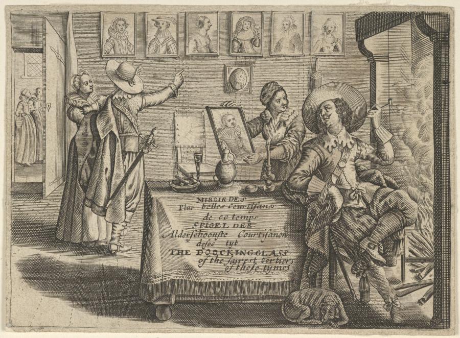 Frontispiece of 'Le miroir des courtisanes'