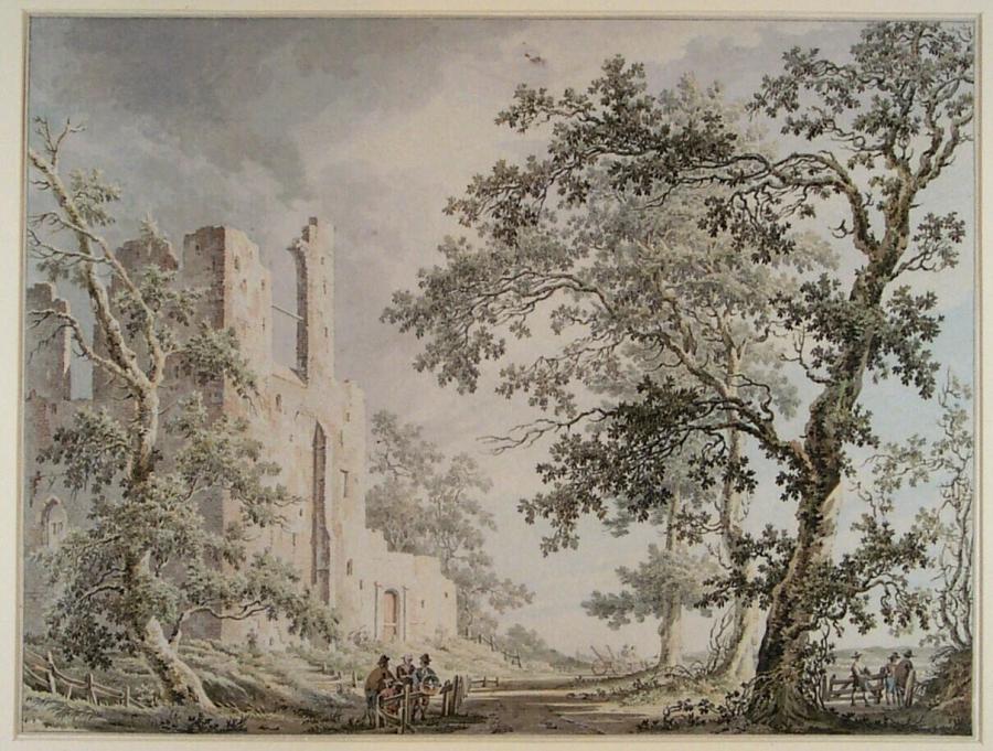 De ruïne van kasteel Brederode bij Santpoort (provincie Noord-Holland)