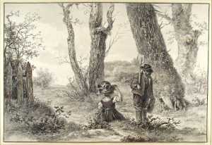 peasant-couple-under-trees