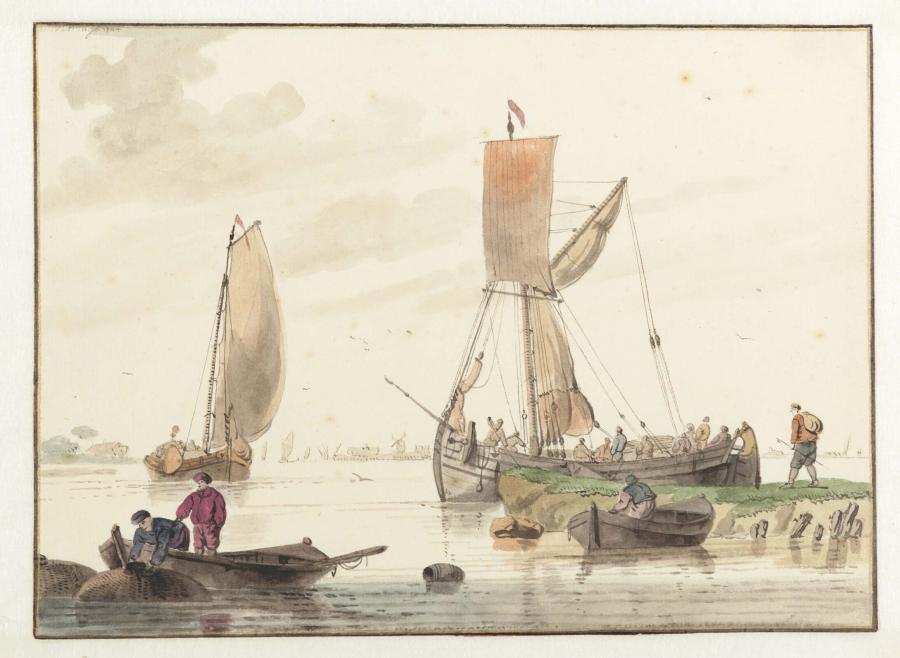 Riverbank with boats