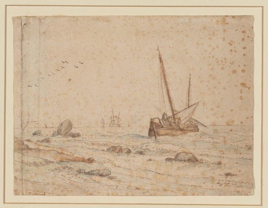 Flat Coast with Several Ships