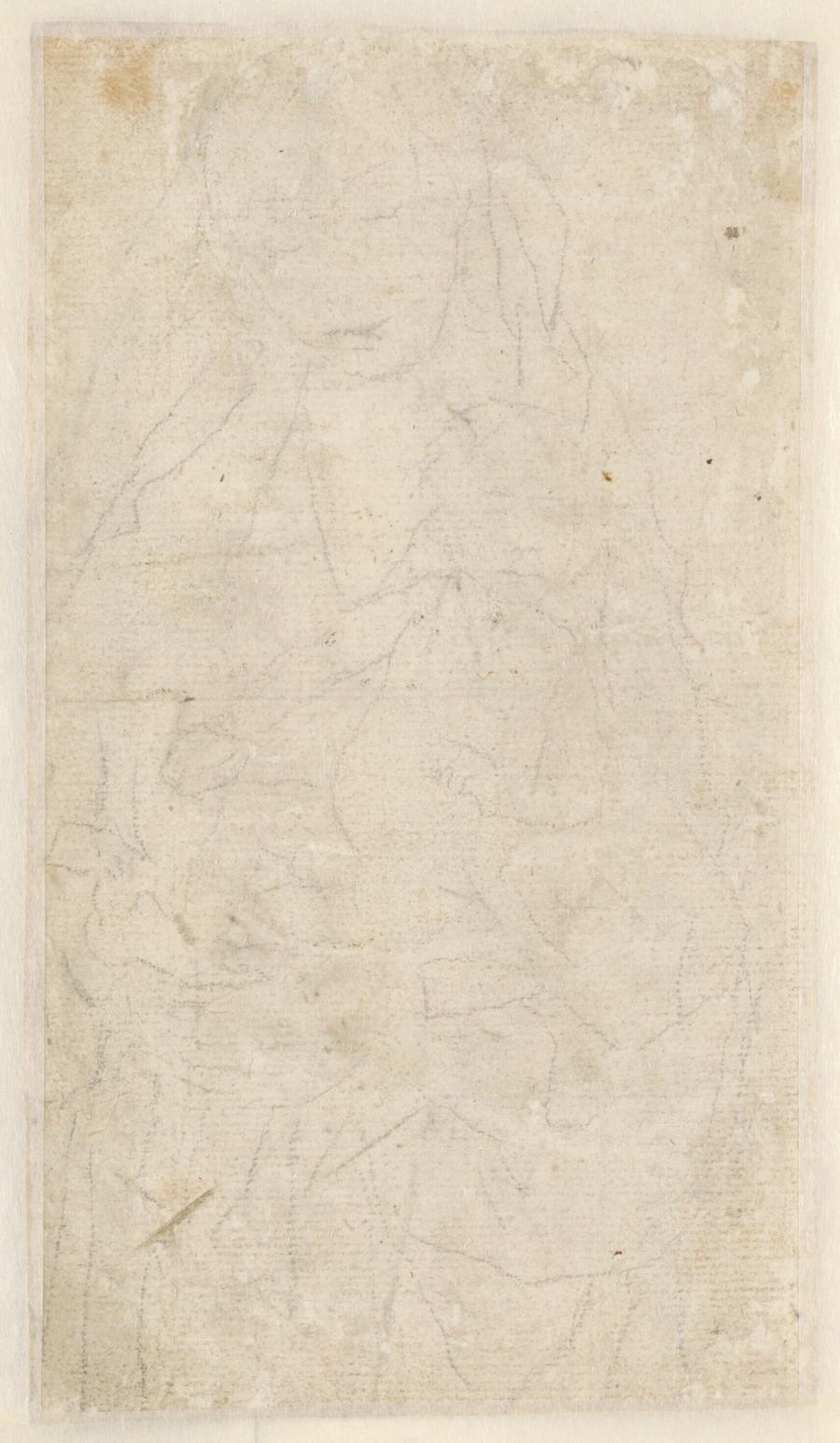 De contouren van de tekening op de voorzijde herhaald