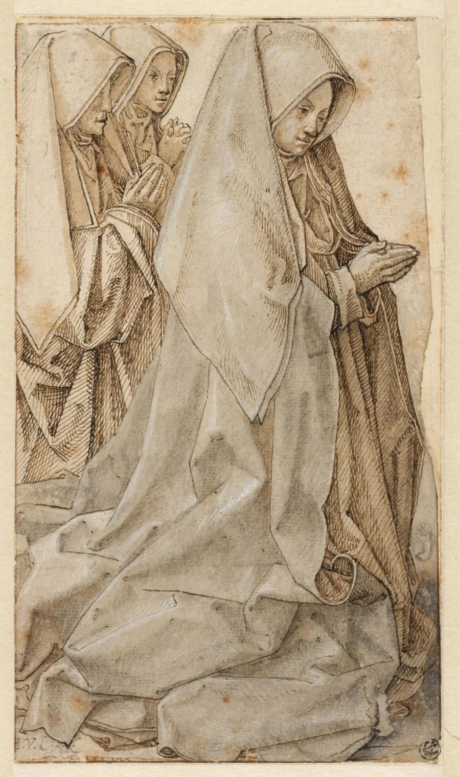 Three Women Kneeling in Prayer