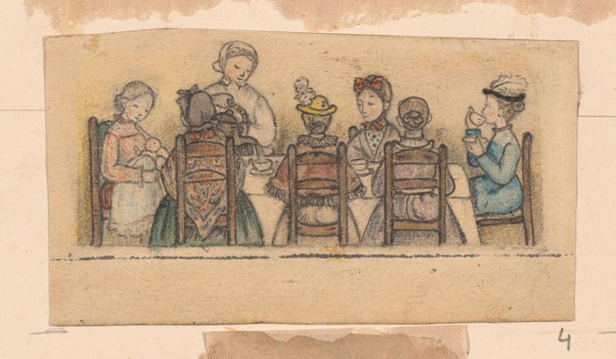 Drawing for the Collection of Nursery Rhymes 'Handje-plak', S.L. van Looy, Amsterdam s.a. [1900]