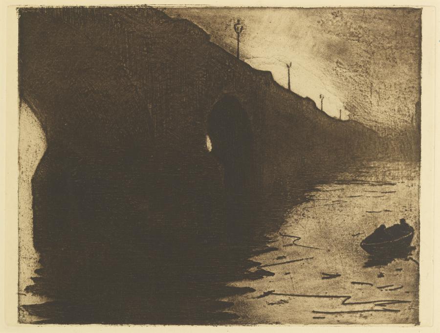 Waterloo Bridge in de mist, Londen