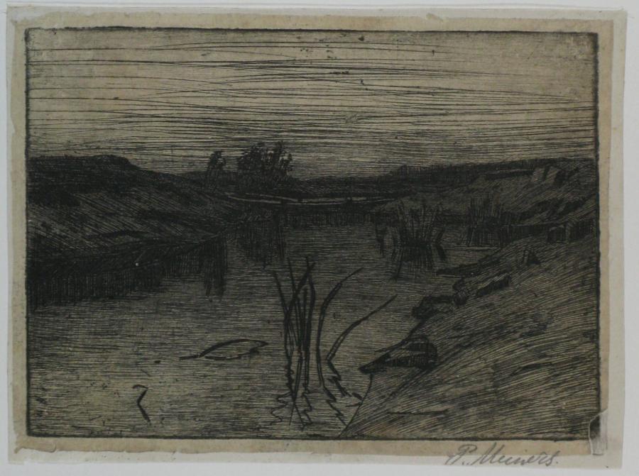 Pond at night