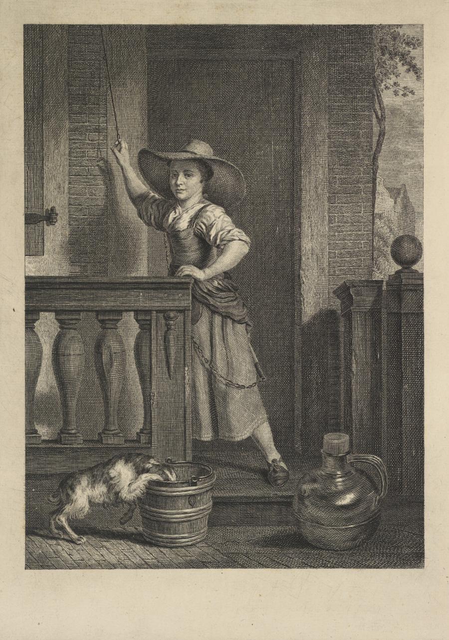 Girl Ringing the Doorbell