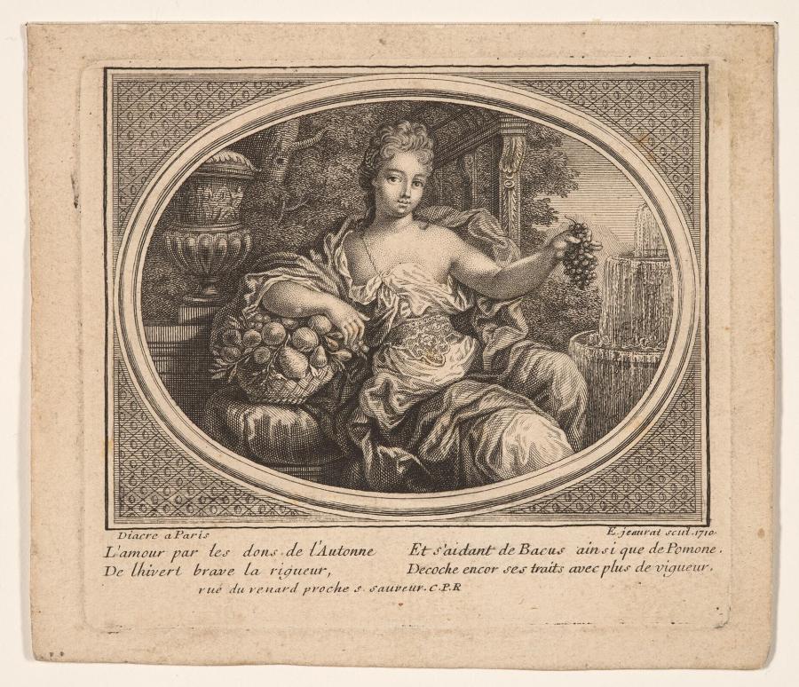 Vrouw met tros druiven