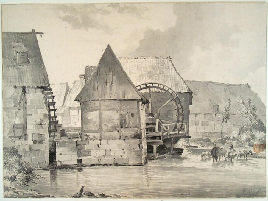 Watermolen te Schüttorf tussen Enschede en Rheine (Duitsland)