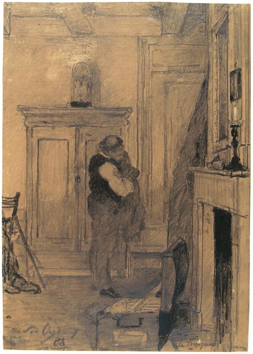 Man in een interieur ('Le Voyageur')