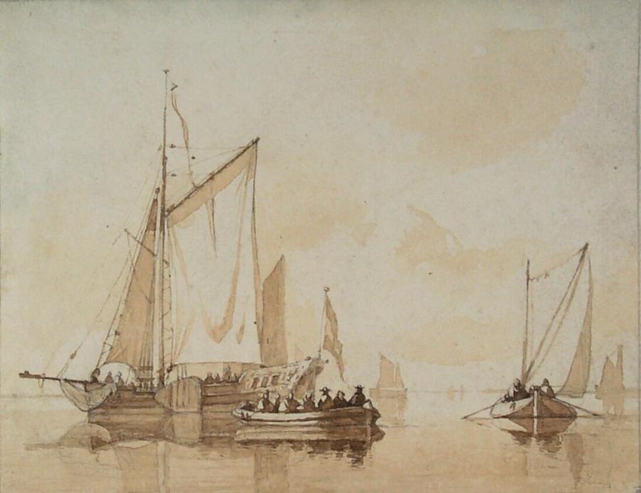 Sailing Ships on a Calm Sea