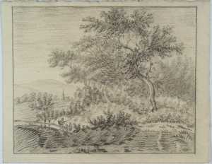 wooded-landscape-with-two-figures-and-a-church-in-the-distance