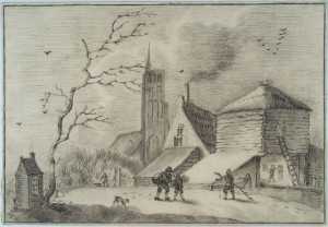 farmhouse-with-peasants-and-a-church-in-the-background