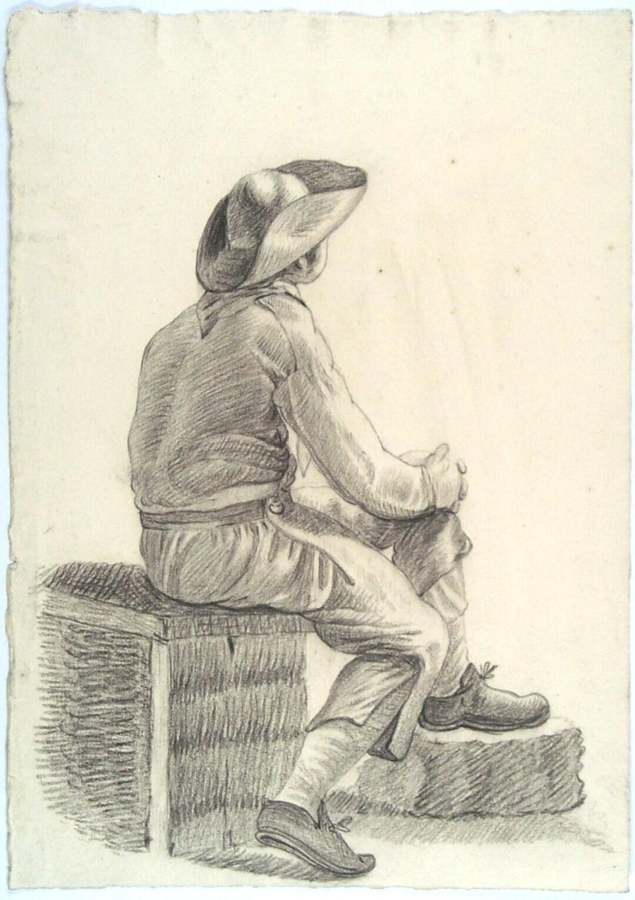 Man Seated, Seen from Behind