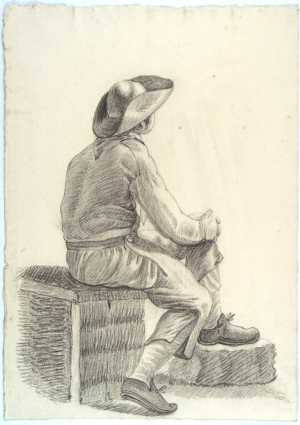 man-seated-seen-from-behind