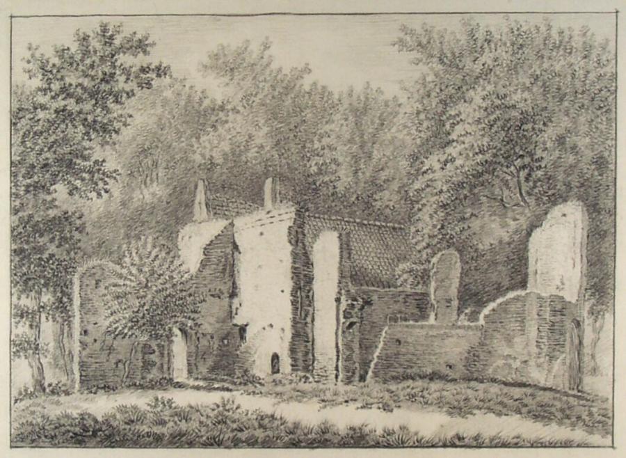Ruins of the Former Guest House of Rijnsburg Abbey, Seen from the South-East