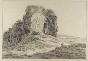 ruins-with-a-mother-and-child-and-sheep