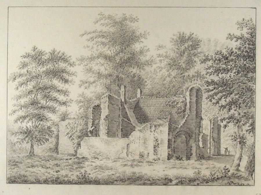 Ruins of the Former Guest House of Rijnsburg Abbey, Seen from the North-East