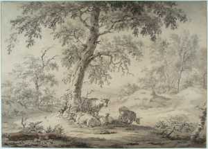 landscape-with-cows-a-woman-milking-sheep-and-a-goat-beneath-a-tree