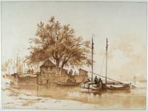 ships-moored-outside-a-sluice