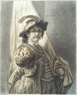 standard-bearer-drawing-after-the-painting-by-rembrandt